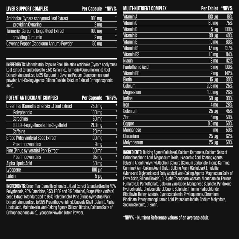 Applied Nutrition Black Stak - The Ultimate Health Pack (30 packs in each tub) | Made in UK - Image 3