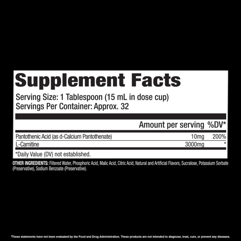 GAT L-Carnitine 3000 mg Liquid – Fat Metabolism Support & Energy Boost | Made in USA - Image 2