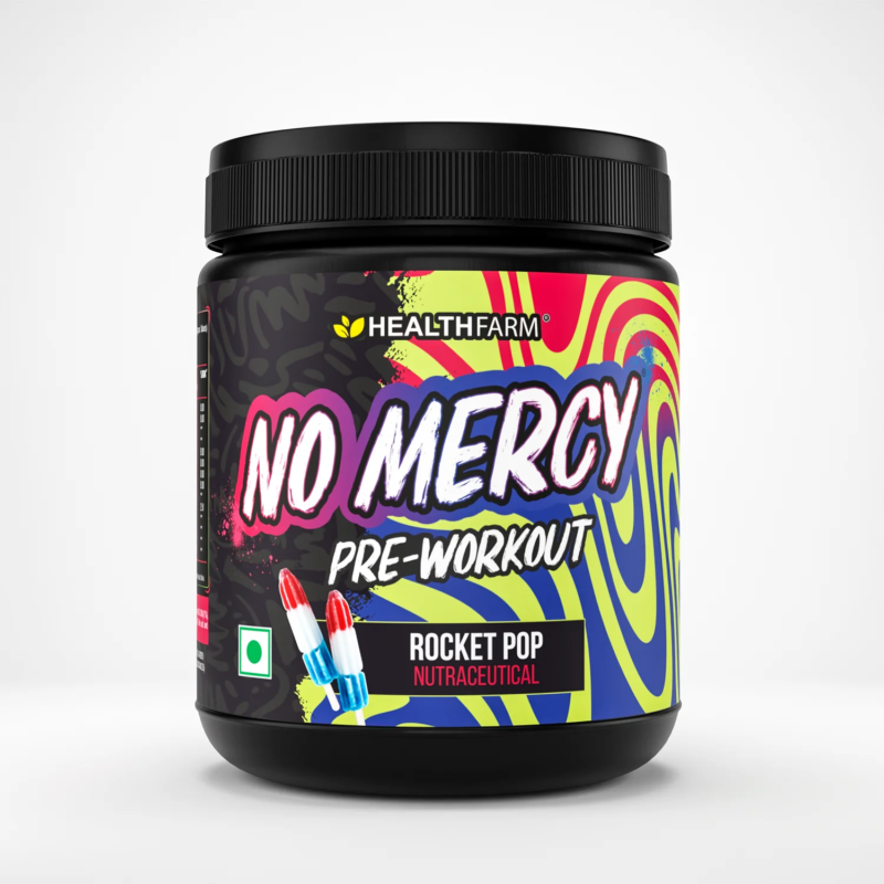 Healthfarm (HF) No Mercy Pre Workout | 15 Servings | Rocket Pop Flavor
