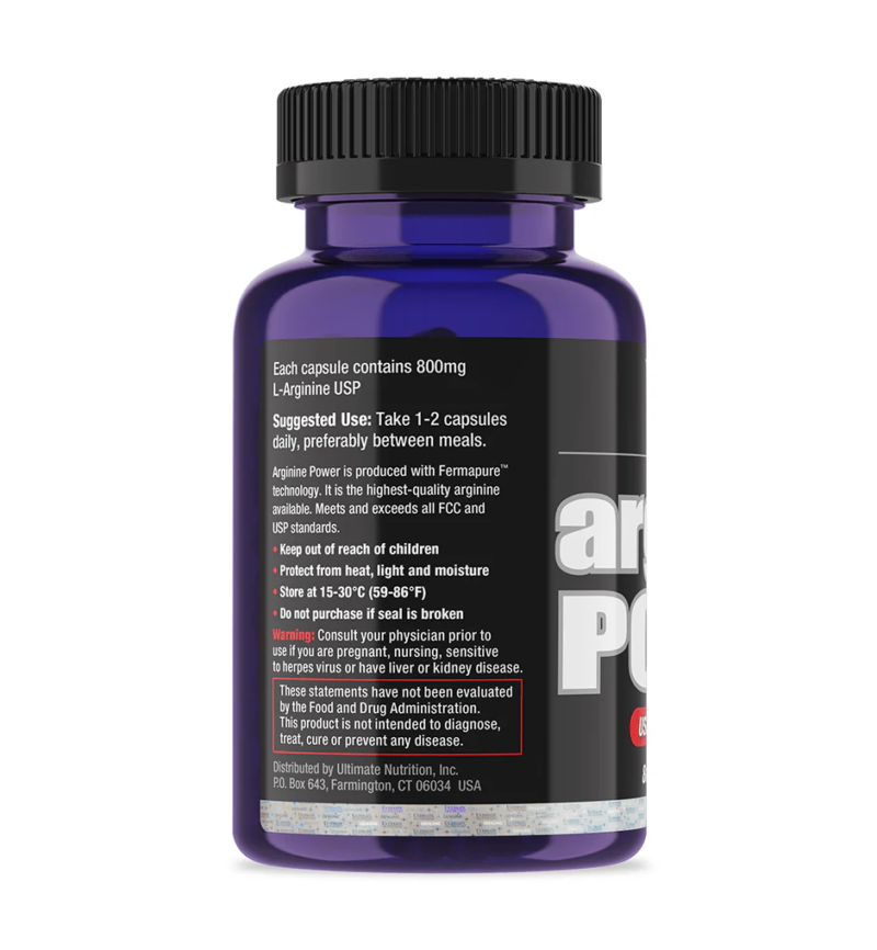 Ultimate Nutrition Arginine Power 100 Capsules | Made in USA - Image 3