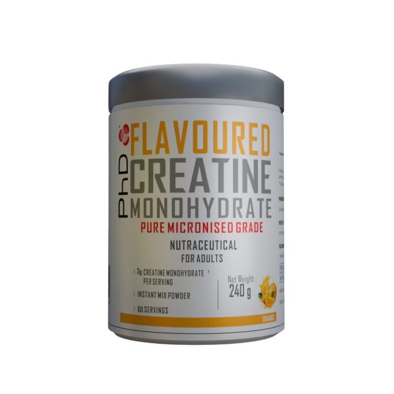 PHD Flavored Creatine Monohydrate | Pure Micronised Grade | 240 Gram - 60 Servings