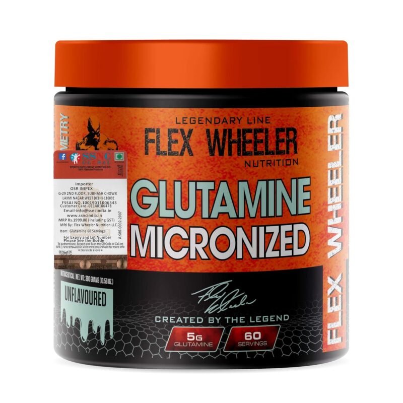 Flex Wheeler Glutamine (Micronized) | 5 Gram | 60 Servings | Made in USA