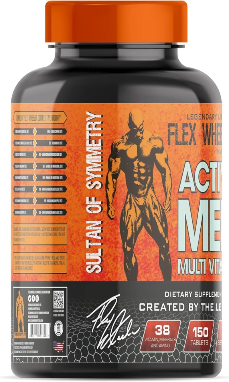Flex Wheeler Active Men Multi Vitamin | 150 Tablet | Made in USA - Image 3