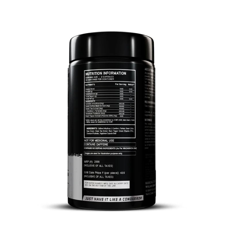 William Bonac Signature - Burn XL - Extreme Fat Burner Capsules | 60 Capsules - Image 2