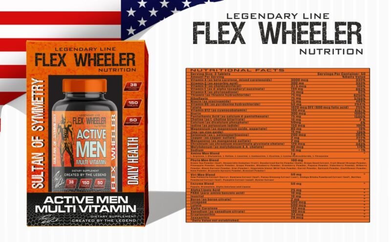 Flex Wheeler Active Men Multi Vitamin | 150 Tablet | Made in USA - Image 5