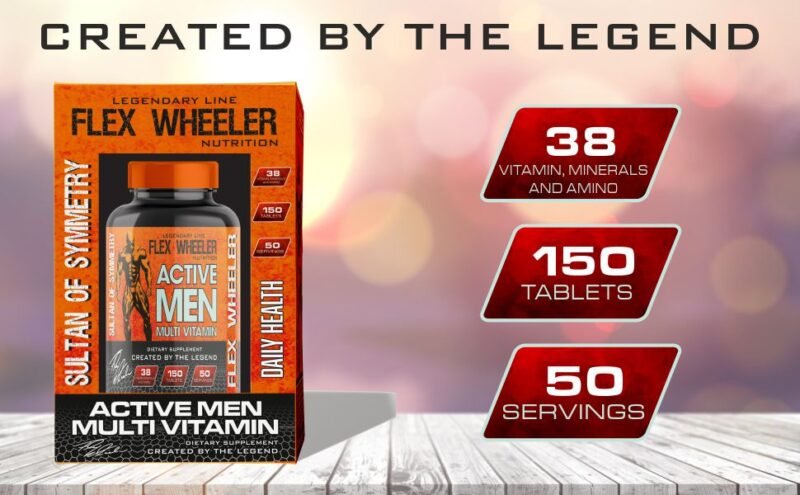 Flex Wheeler Active Men Multi Vitamin | 150 Tablet | Made in USA - Image 4