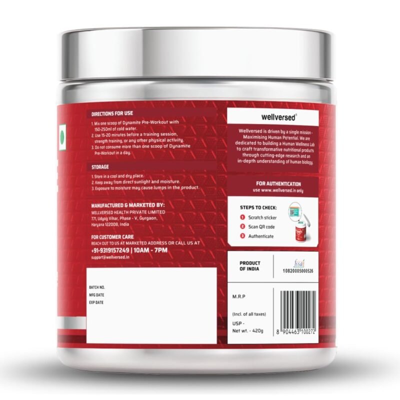 Wellversed DYNAMITE Pre Workout 15 & 30 Servings - Image 3