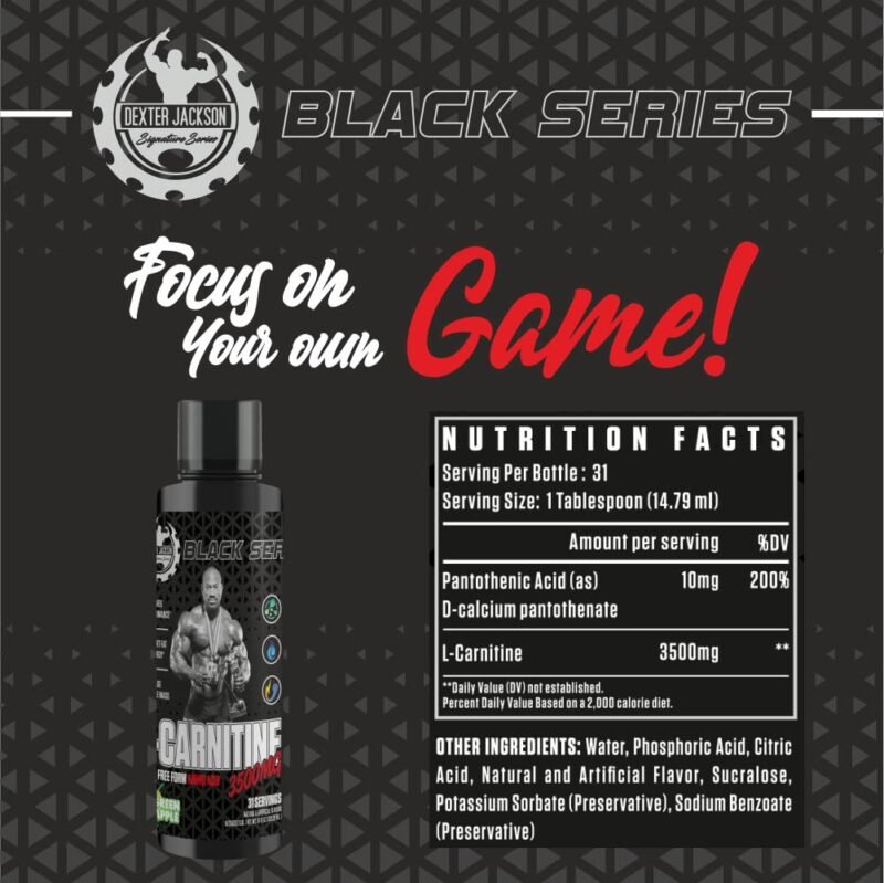 Dexter Jackson L-Carnitine 3500 mg Liquid | 31 Servings | Made in USA - Image 7