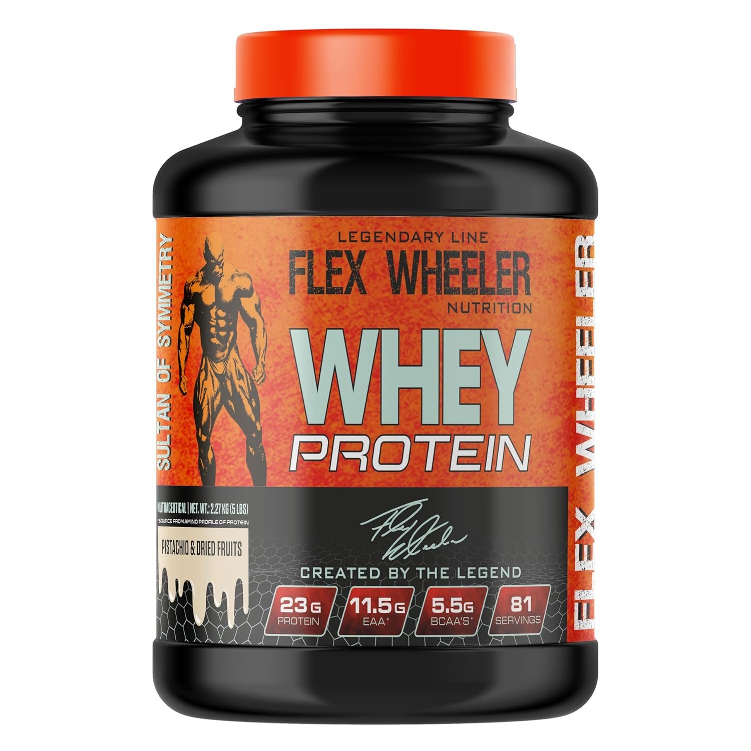 Flex Wheeler Whey Protein 5 lb | 81 Servings | Made in USA