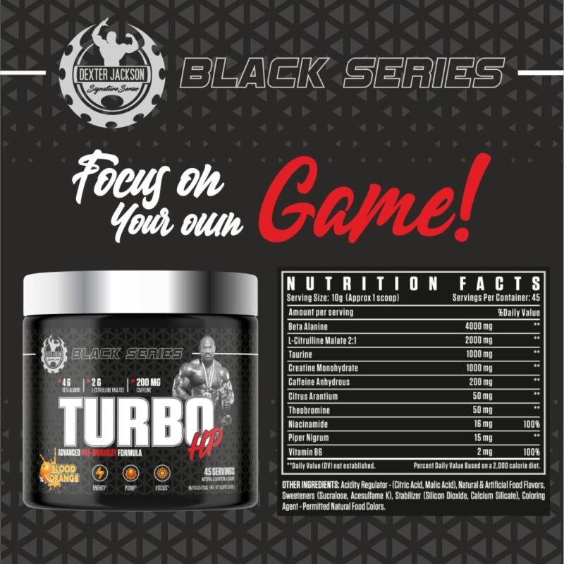 Dexter Jackson Turbo HP Pre Workout | 45 Servings | Made in USA - Image 5