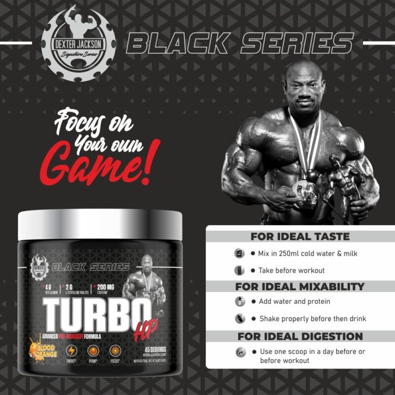 Dexter Jackson Turbo HP Pre Workout | 45 Servings | Made in USA - Image 6