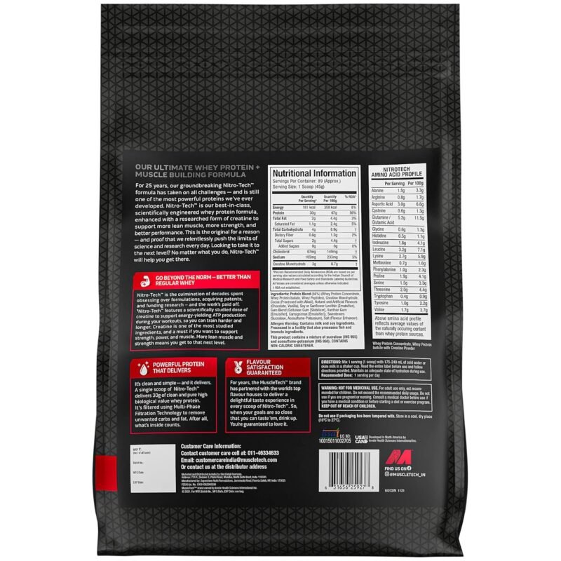 Muscletech Nitrotech Whey Protein | Boost Strength & Performance - Image 6
