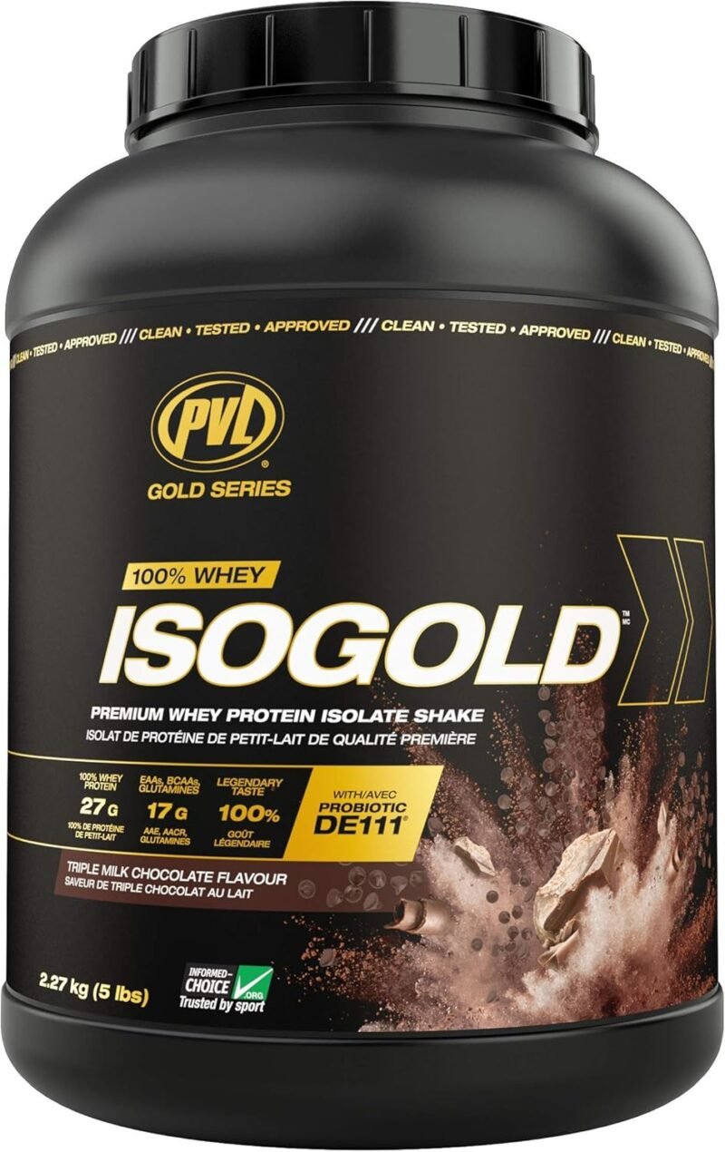 Pure Vita Labs (PVL) ISOGOLD 2.27 kg | Isolate + Hydrolysate Whey Protein | Made in Canada | Imported by GMC