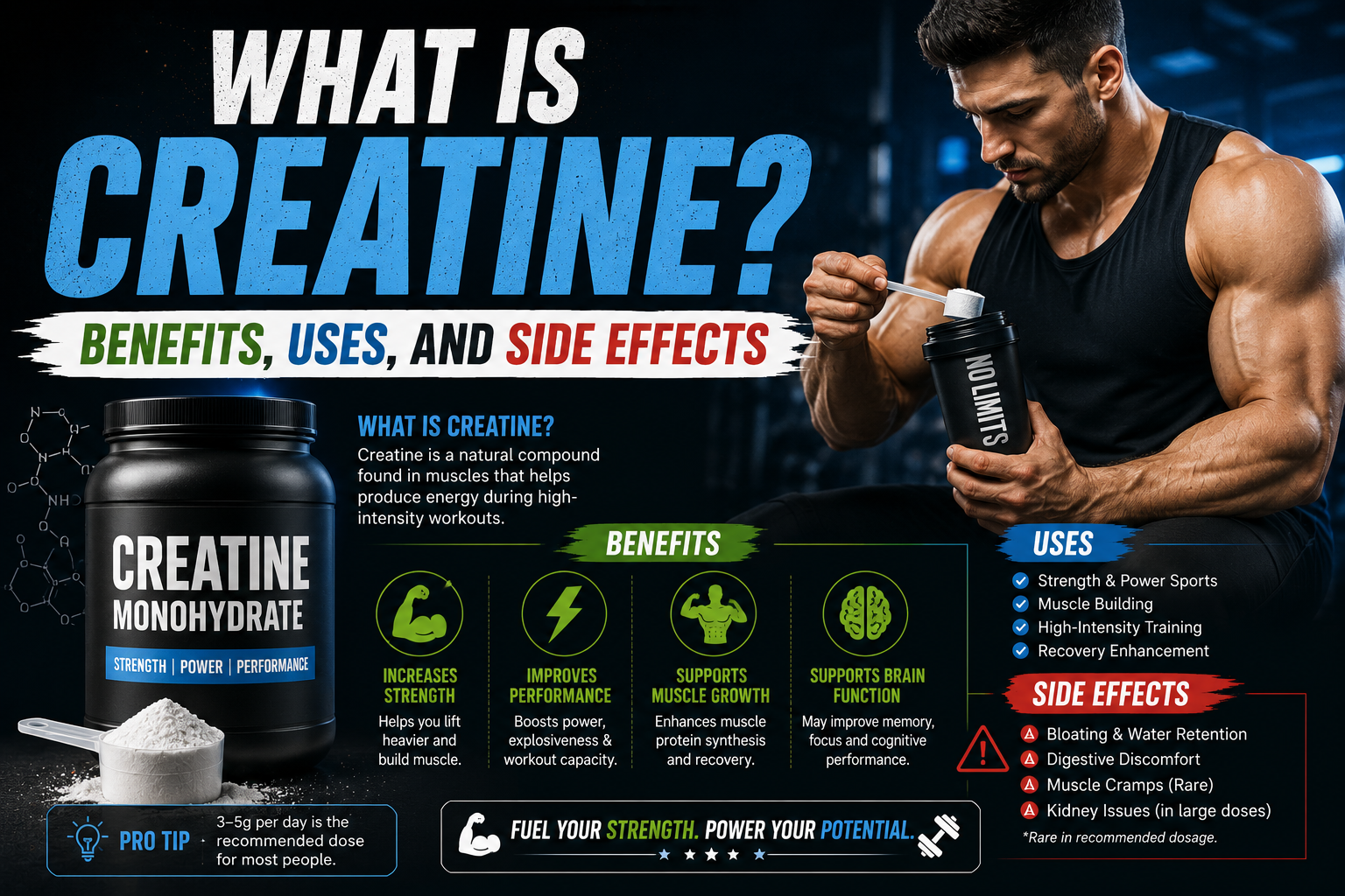 What is Creatine? Benefits, Uses, and Side Effects