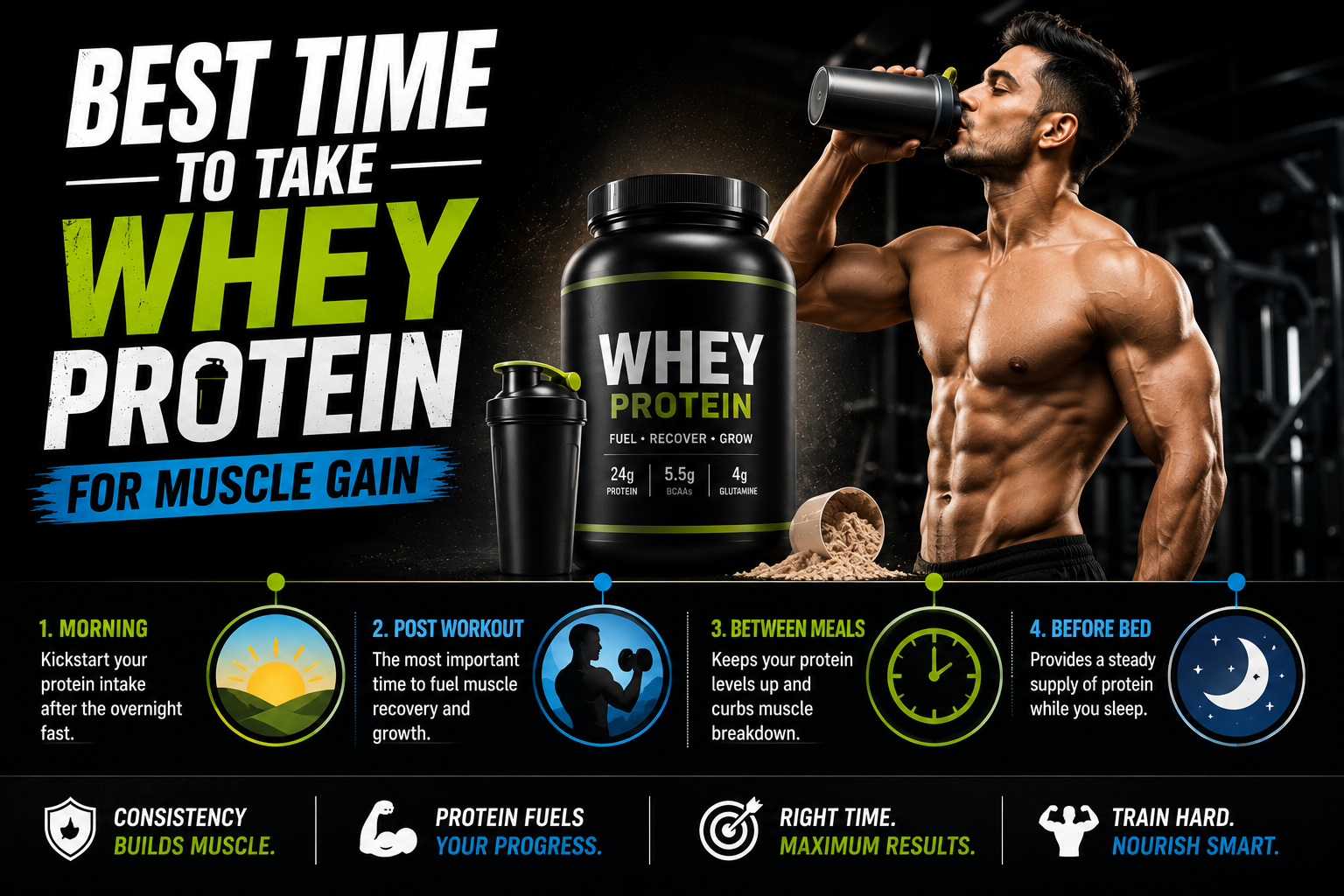 Best Time to Take Whey Protein for Muscle Gain