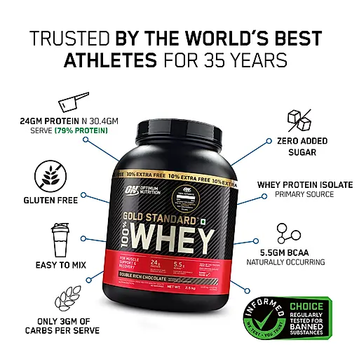 Optimum Nutrition Gold Standard Whey – Whey Protein | Made in India - Image 2