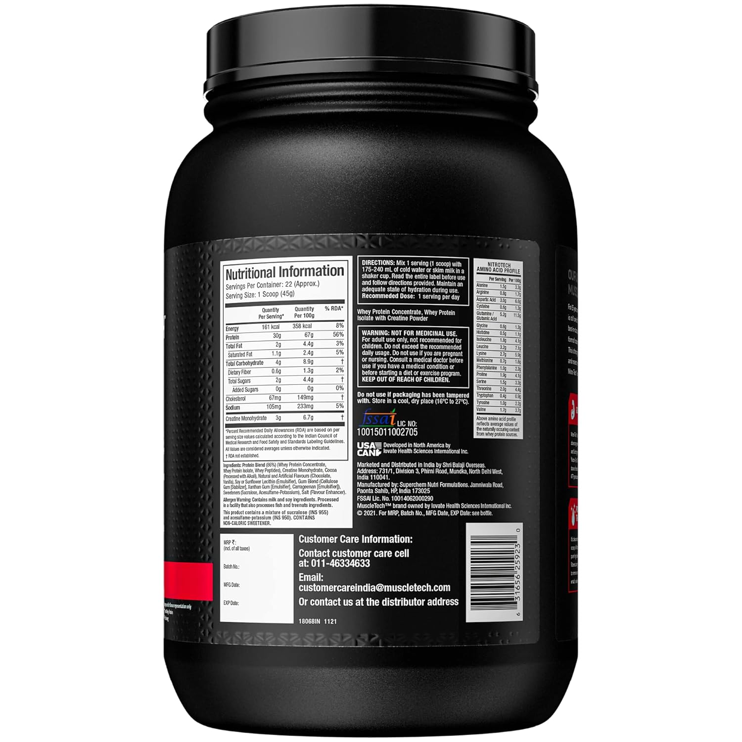MuscleTech Nitro-Tech Whey Protein – Whey Protein Supplement - Image 2