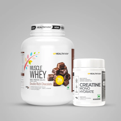 Healthfarm Muscle Whey 2kg  | Free 100 Gram Creatine