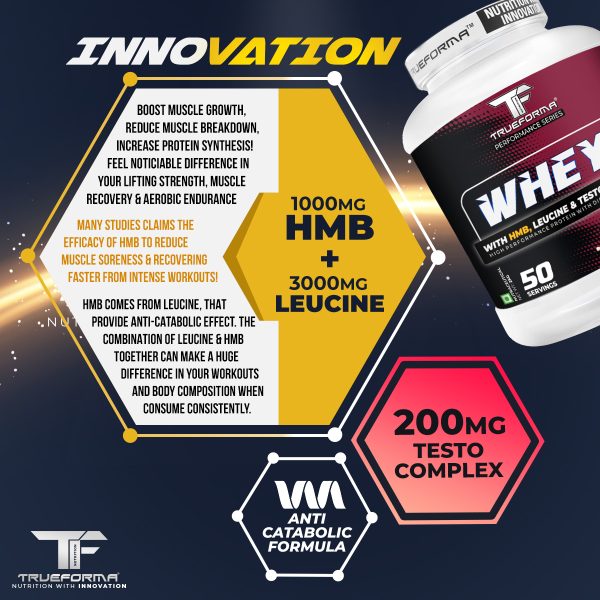 TrueForma Performance Whey + HMB, Leucine & Natural Testo Complex - Image 2