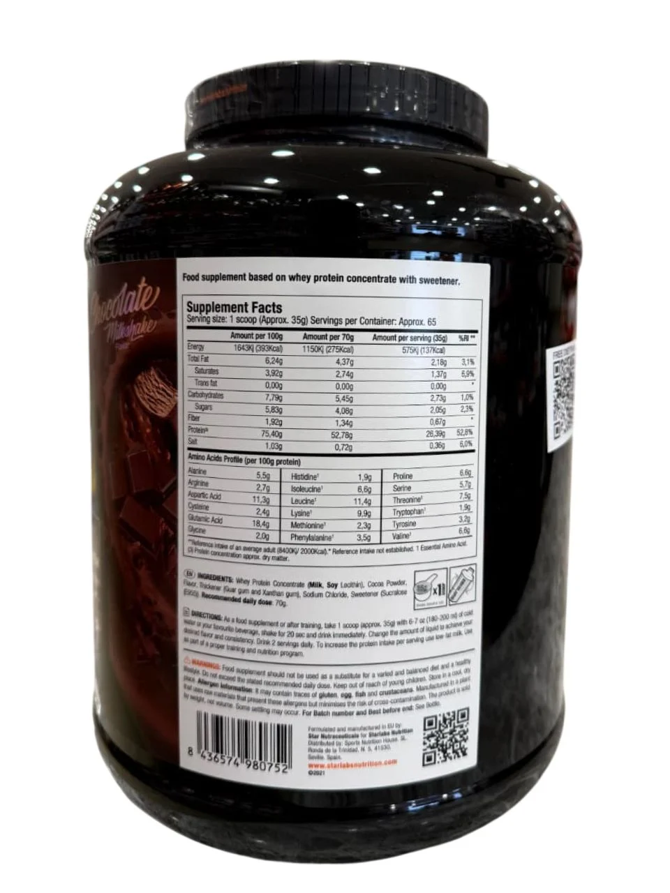 Starlabs W74 Wheycore 100% Whey Protein Concentrate (5 lbs) | Made in SPAIN - Image 2