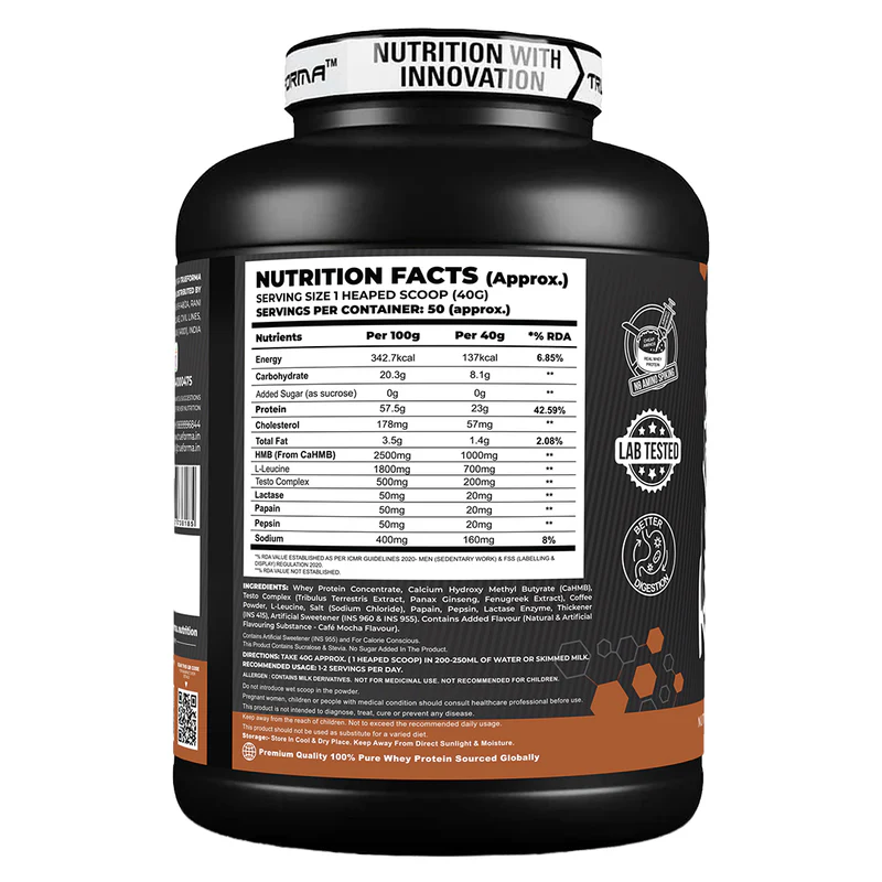 TrueForma Performance Whey + HMB, Leucine & Natural Testo Complex - Image 4