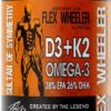 Flex Wheeler Omega 3 with Vitamin D3 + K2 – 90 Softgels | Made in USA