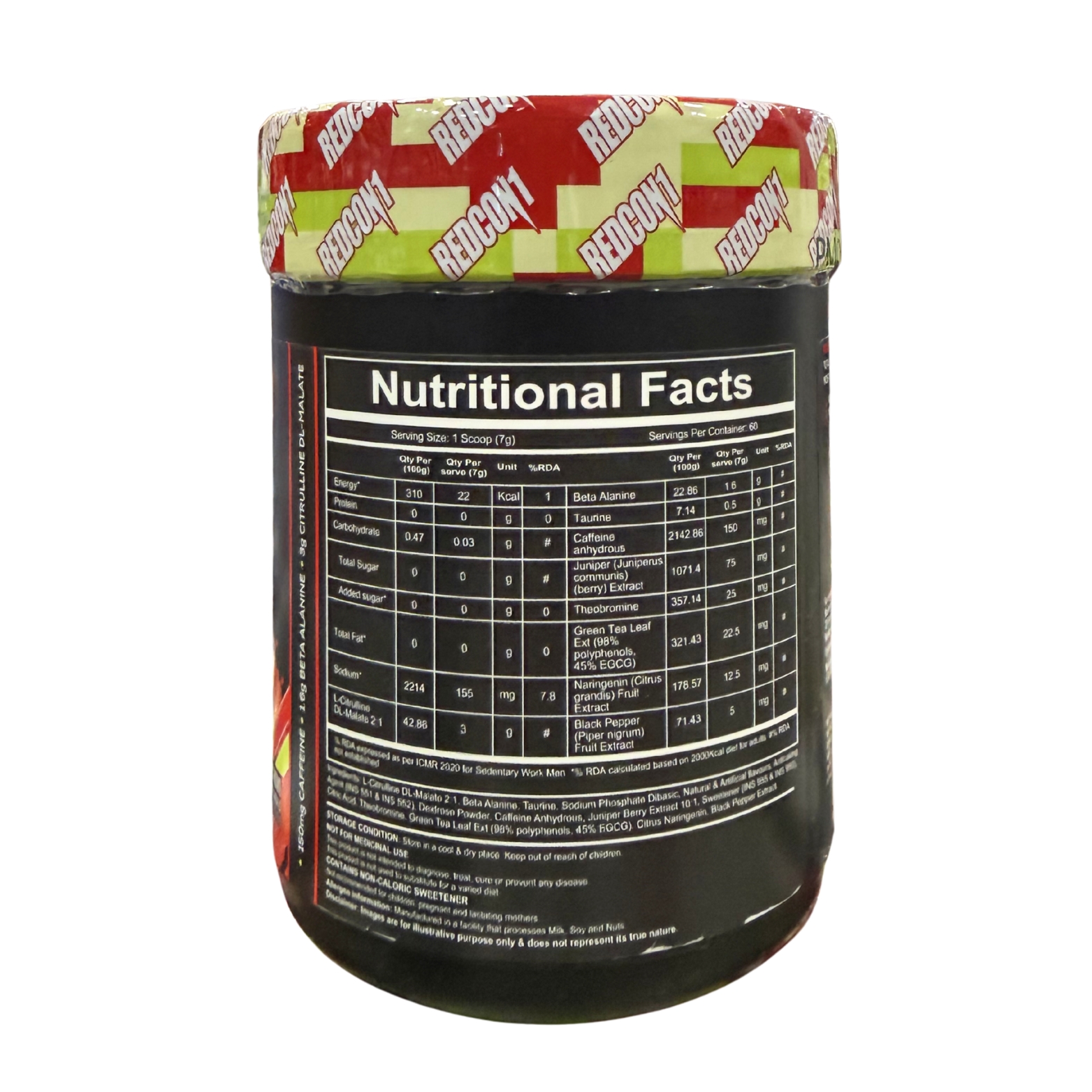 Redcon1 Total War Pre Workout – 420g, 60 Servings | Caffeine - Image 2