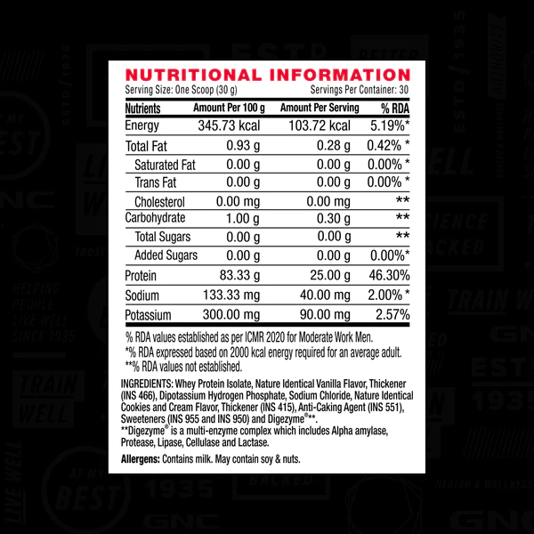 GNC AMP Pure Isolate - Image 2