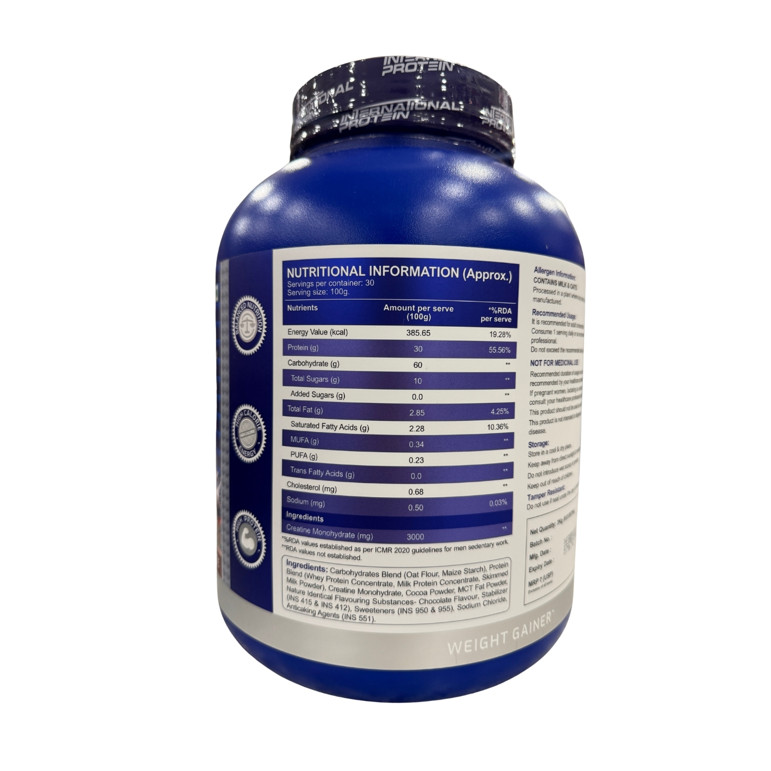 International Protein Anabolic Mass Gainer 5kg & 3kg – Muscle Mass Gainer - Image 4