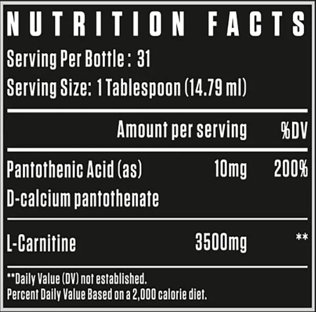 Dexter Jackson L-Carnitine Liquid 3500mg – Blood Orange | 31 Servings | Made in USA - Image 4