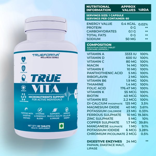 TRUEFORMA (TF) TRUE VITA | Multivitamin 60 & 30 Tablet - Image 5