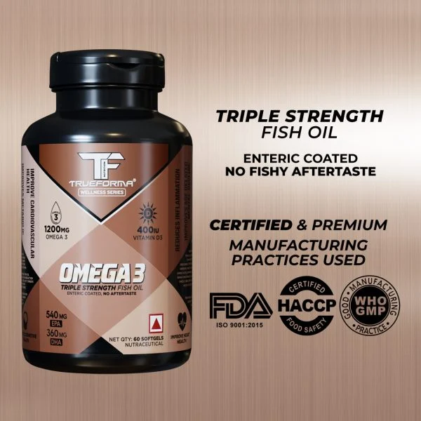 TRUEFORMA OMEGA 3 Triple Strength Fish Oil – EPA & DHA Supplement - Image 3