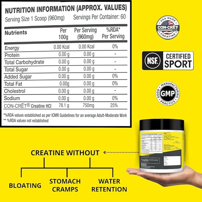 CONCRET Creatine HCL | 60 Micro dosed Servings - Image 2