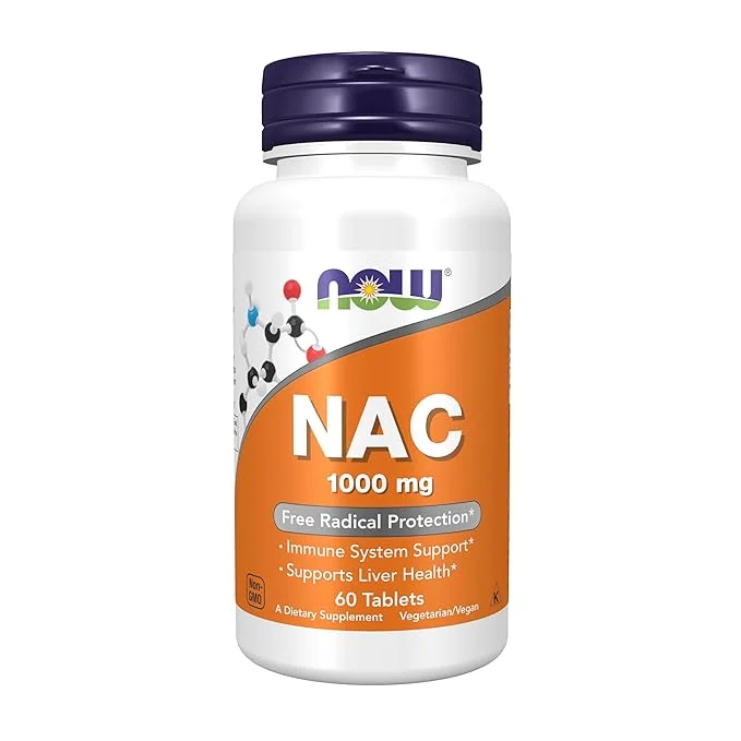 NOW NAC 1000 mg – 60 Tablets | Made in USA | Imported by Ammolabz