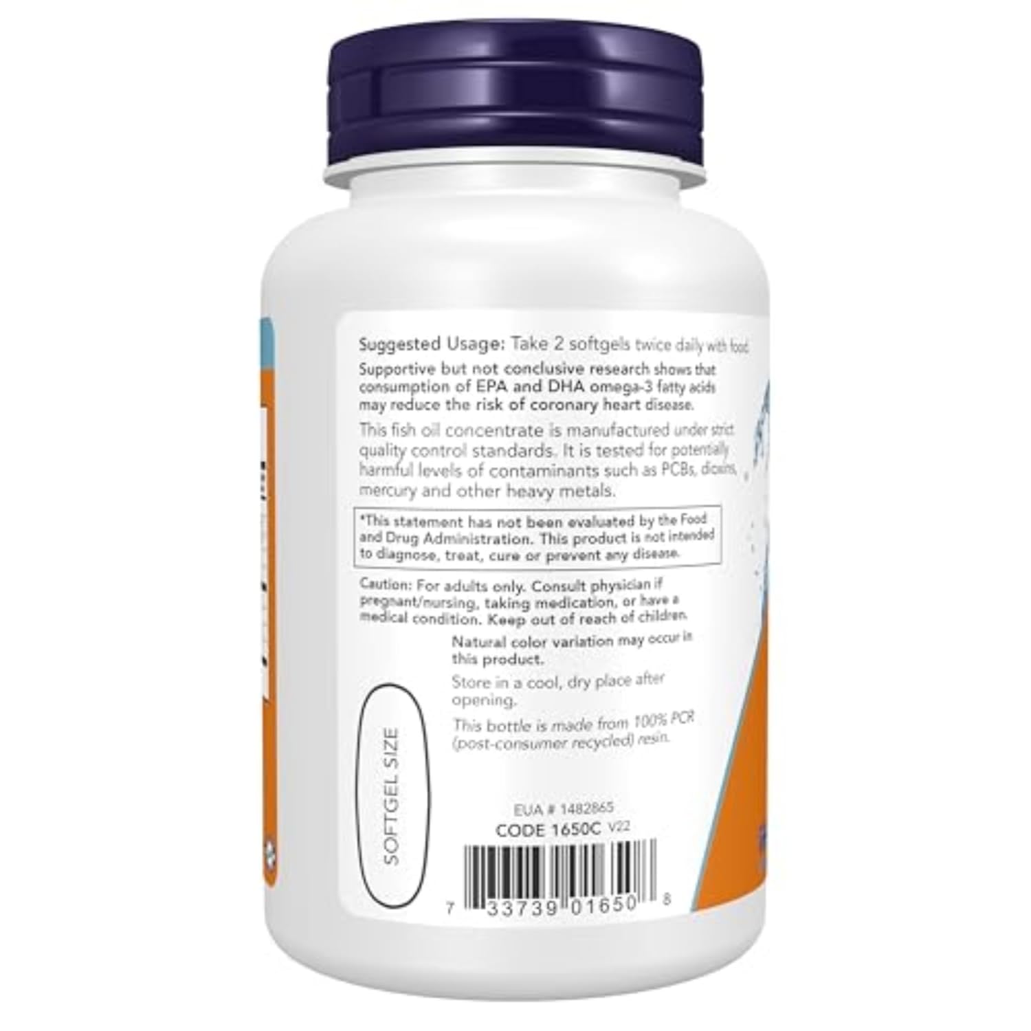 NOW Omega 3 Fish Oil Capsules – EPA & DHA | 100 & 200 Softgels | Made in USA - Image 4