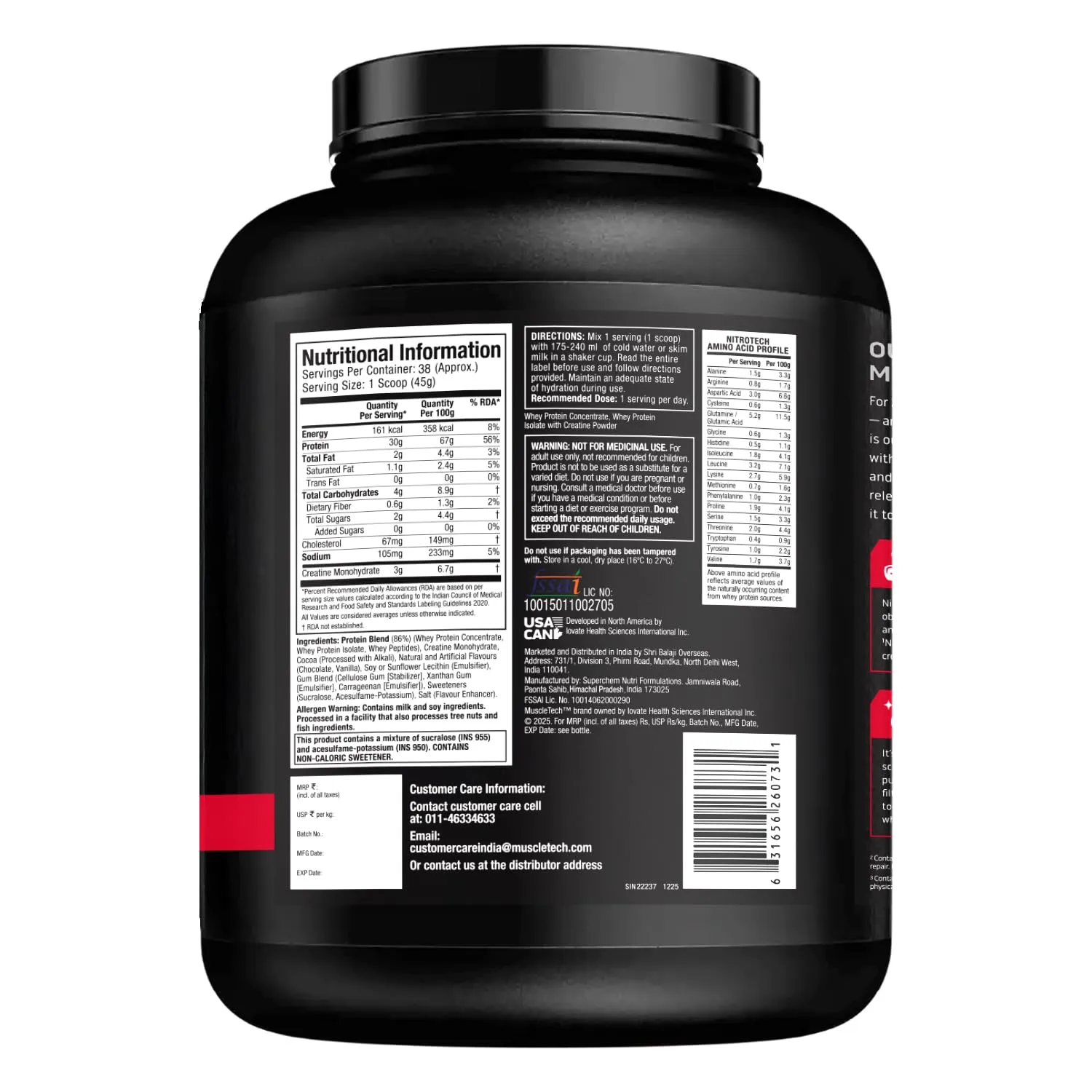 MuscleTech Nitro-Tech Whey Protein – Whey Protein Supplement - Image 3