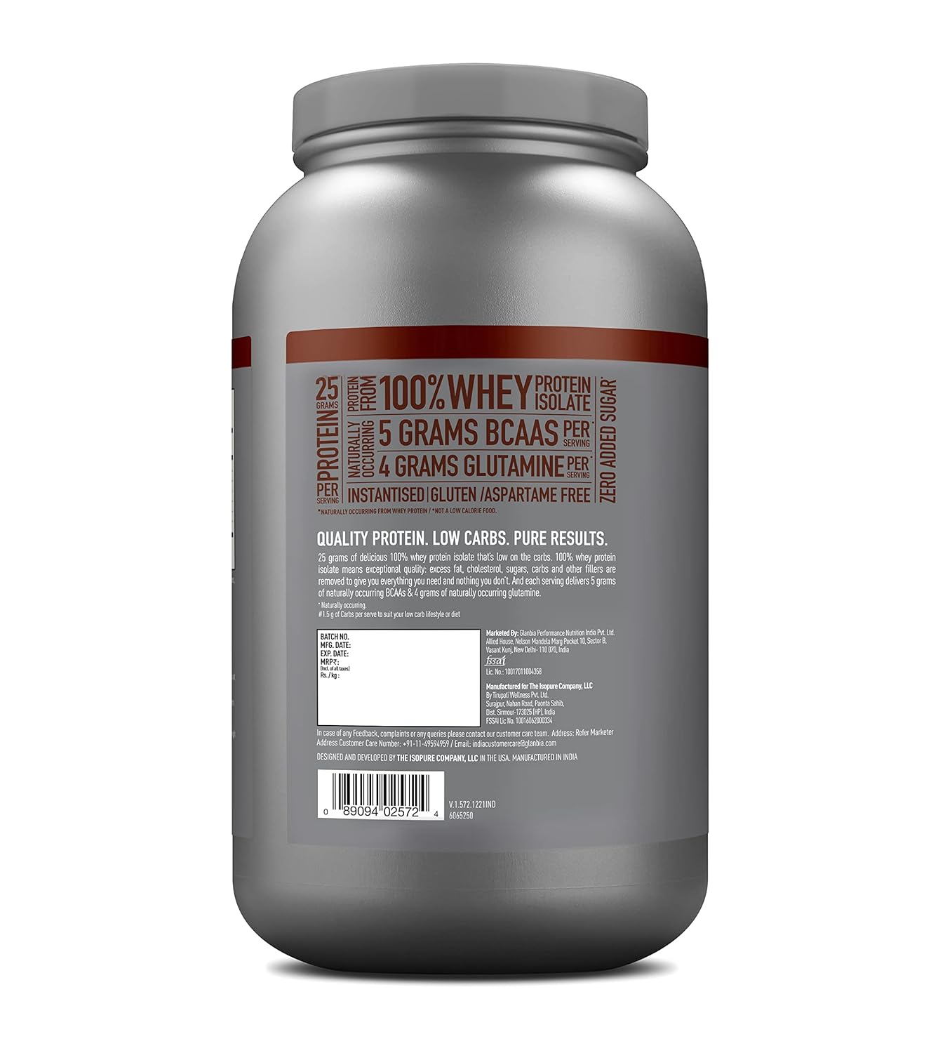 Isopure Low Carb Whey Protein Isolate 1 kg & 2 kg - Image 2