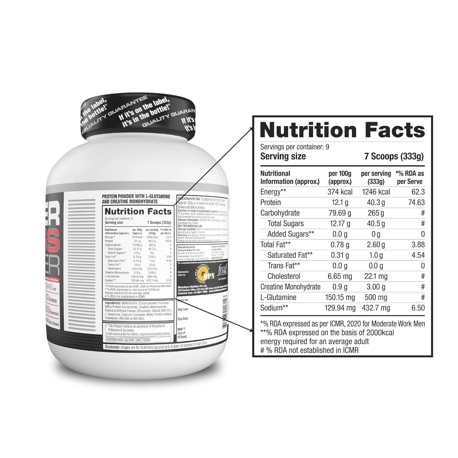 Labrada Super Mass Gainer | Chocolate Flavour | High Calories - Image 3