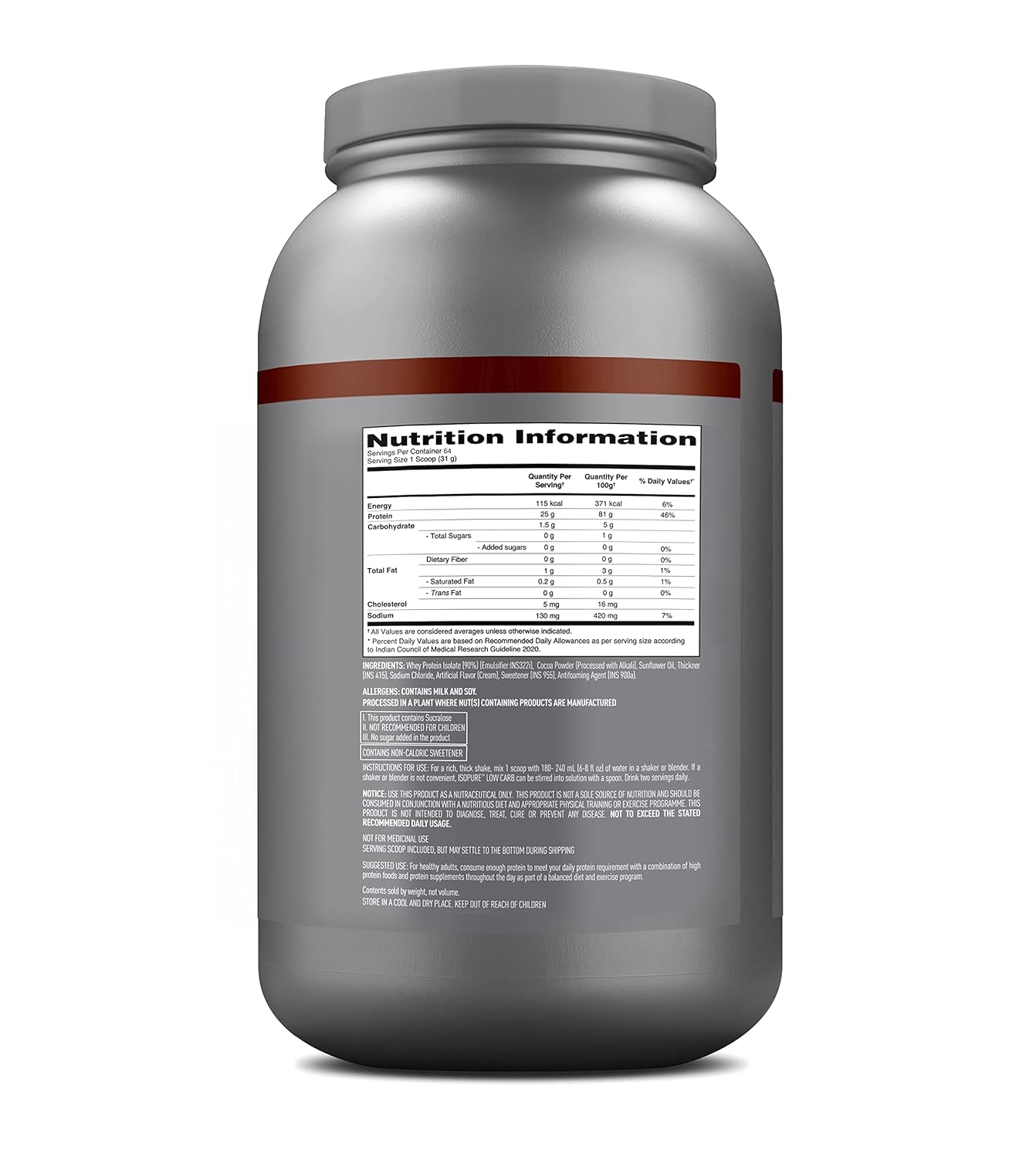 Isopure Low Carb Whey Protein Isolate 1 kg & 2 kg - Image 3