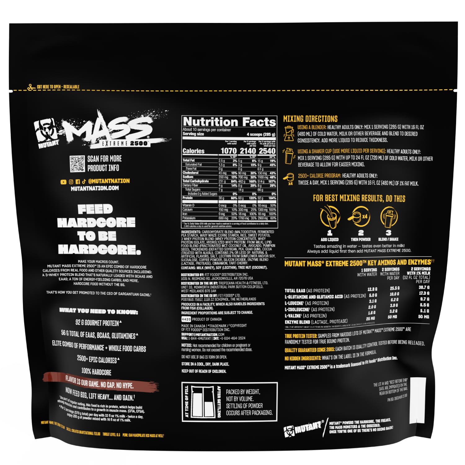Mutant Mass Xtreme 2500 | Imported by GMC from Canada - Image 3
