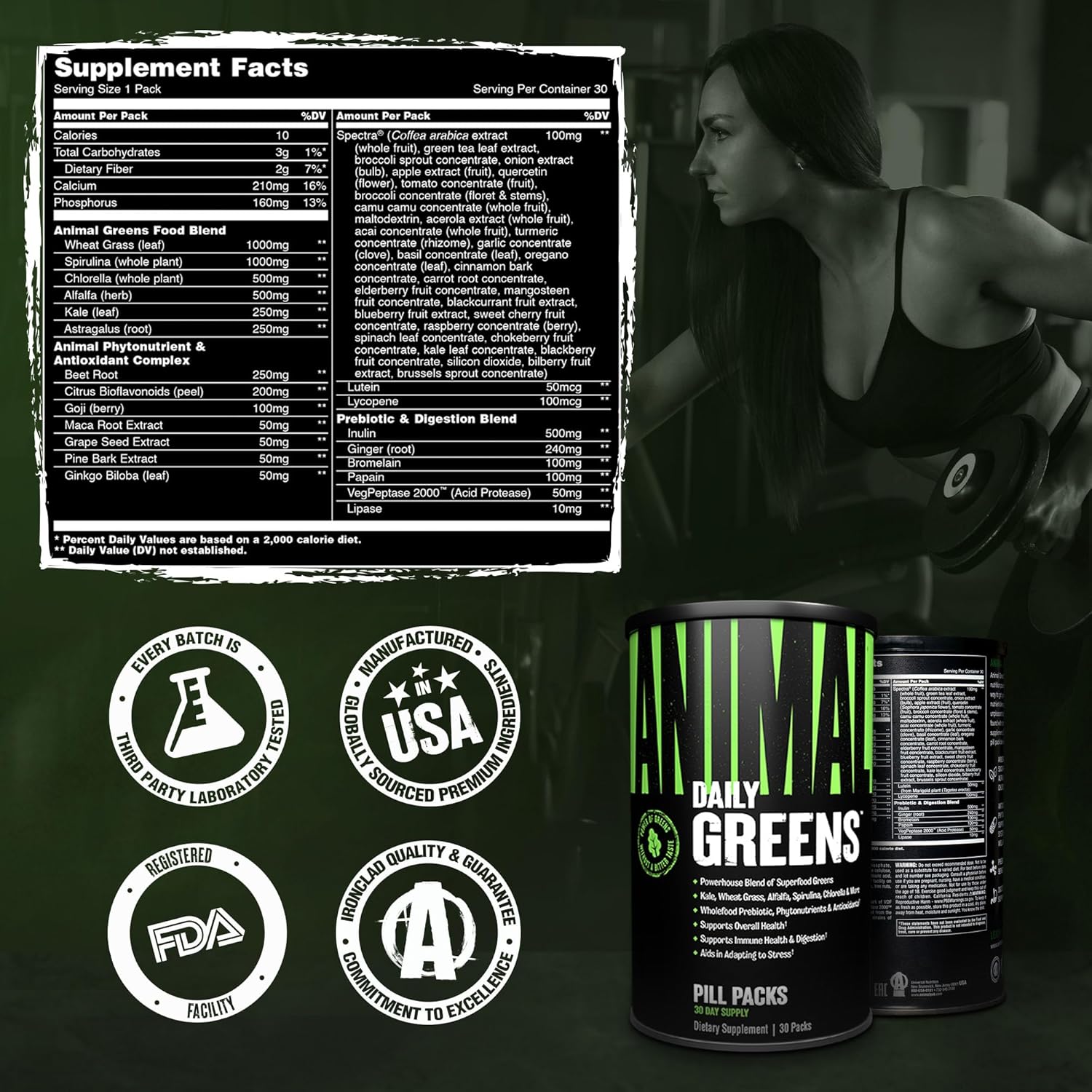 Universal Animal Daily Greens Pill Packs | 30 Packs | Made in USA - Image 7