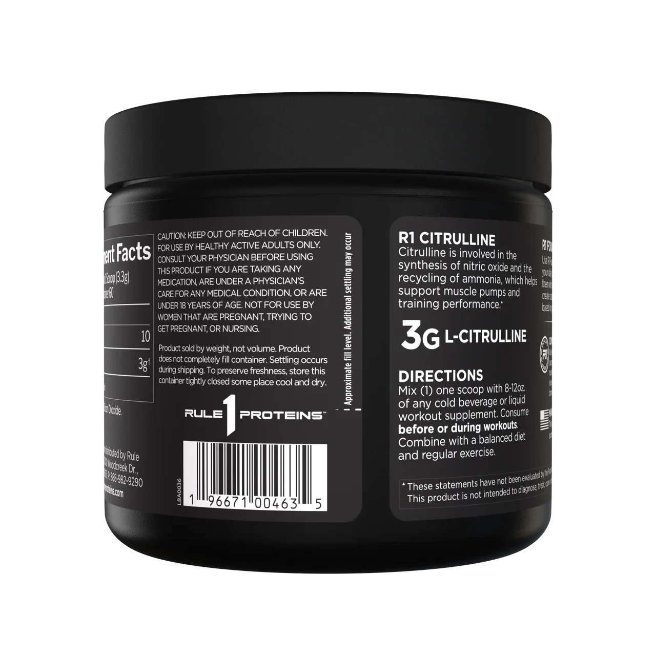 Rule1 L-Citrulline Powder | 60 Servings | Made in USA - Image 4