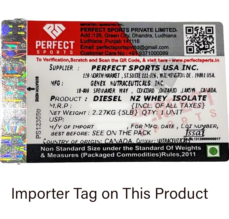 Perfect Sports Diesel Whey Isolate – 26–27g Protein Per Serving - Image 2