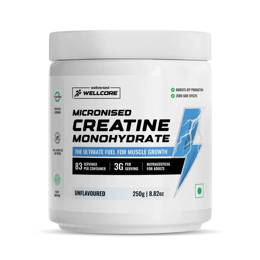 WELLCORE Creatine Monohydrate | Supports Muscle Growth & Performance