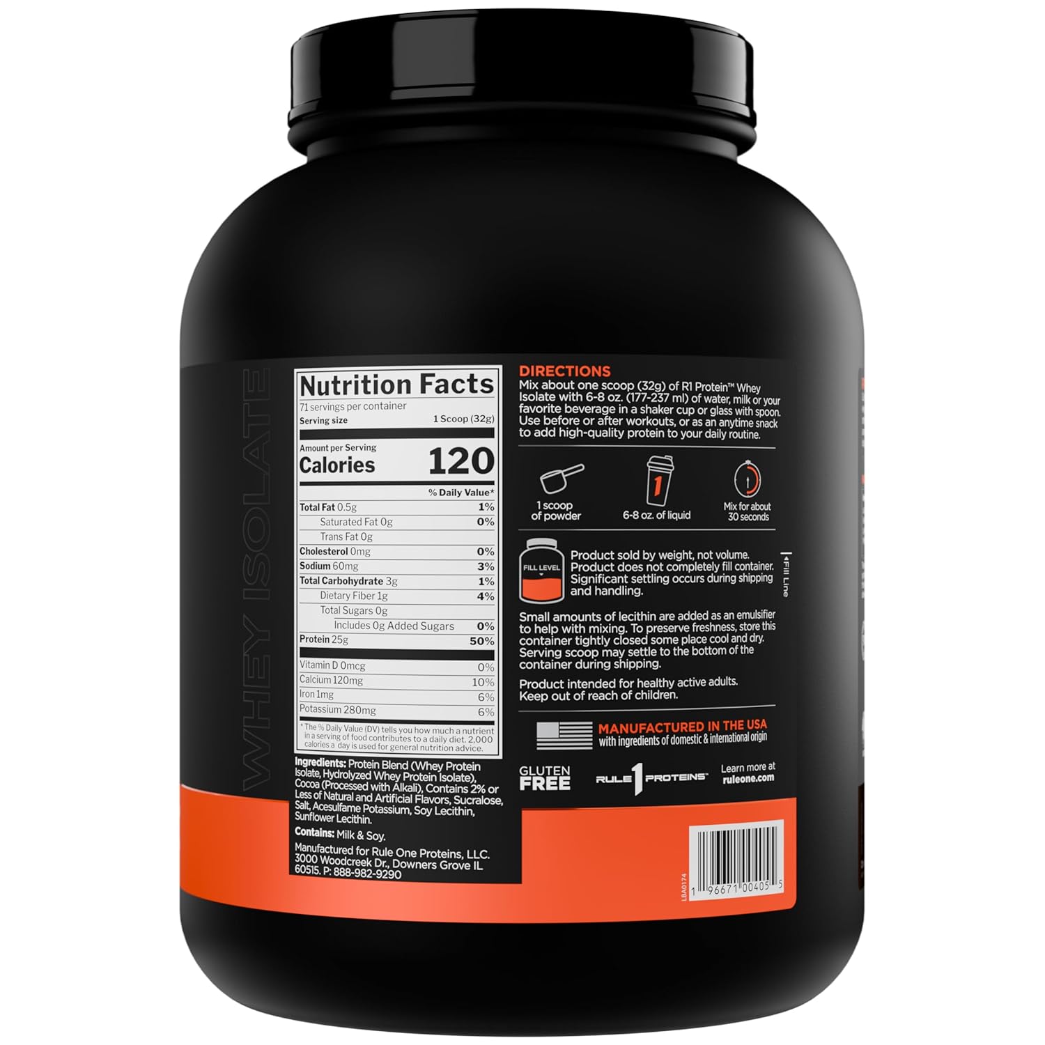Rule1 Whey Isolate Hydrolysate Protein – 2.27kg & 907g | USA - Image 2
