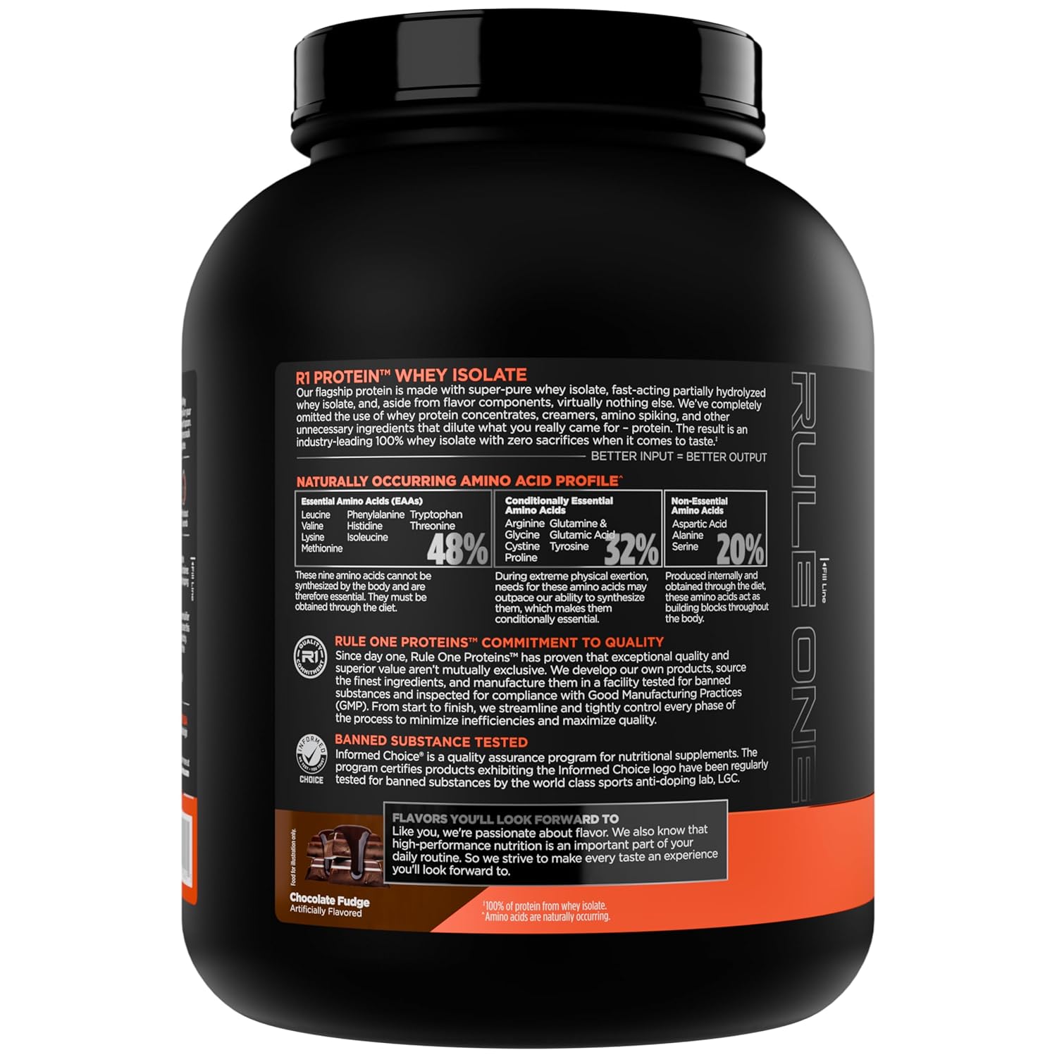 Rule1 Whey Isolate Hydrolysate Protein – 2.27kg & 907g | USA - Image 3