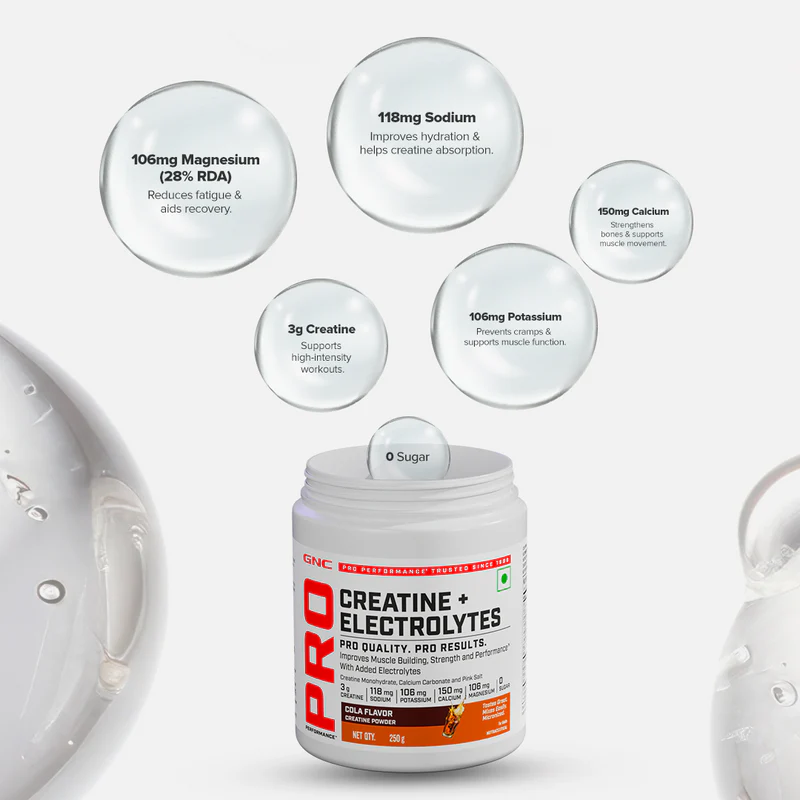 GNC Creatine + Electrolytes Powder | Flavoured - Image 2