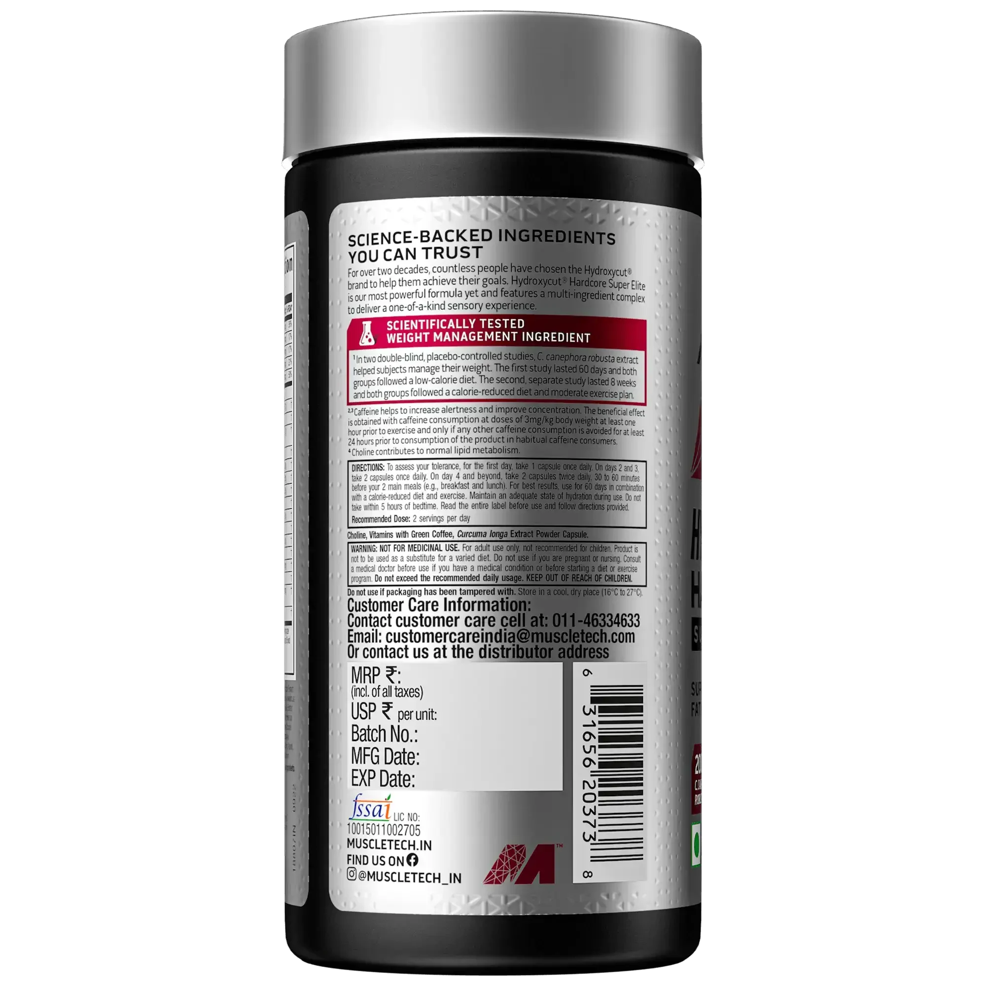 Muscletech Hydroxycut Hardcore Super Elite – 100 Capsules | Dietary Supplement - Image 2
