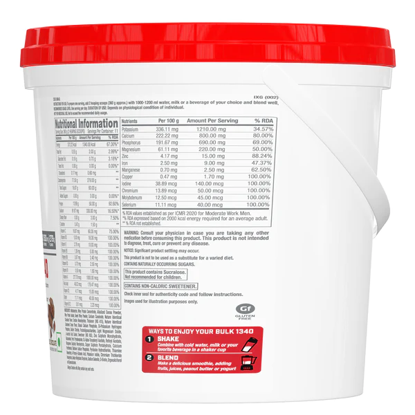 GNC Pro Performance Bulk 1340 | Double Chocolate Flavour - Image 5