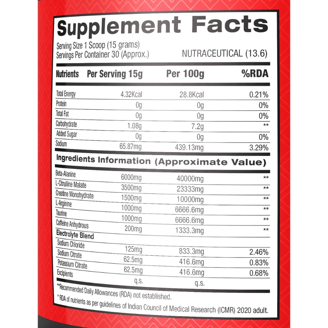 BPI Sports 1.M.R Vortex Pre Workout – 450g, 30 Servings - Image 2